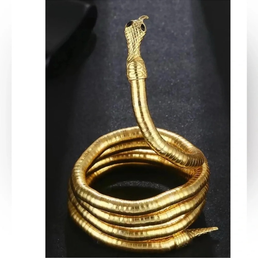 Serpenti Gold Magic Snake Cool Bendy Multilayer Necklace - Picture 8 of 16